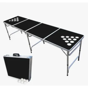 8 Foot Regulation Folding Beer Pong Table with Beer Pong Balls