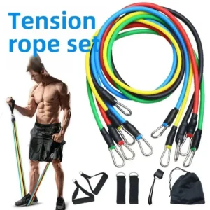 TPE Resistance Rope Set 11 Pieces Elastic Belt
